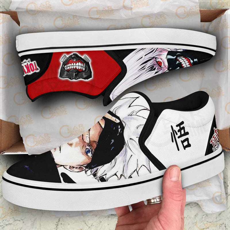 Satoru Gojo and Ken Kaneki Slip-On Shoes NTT210