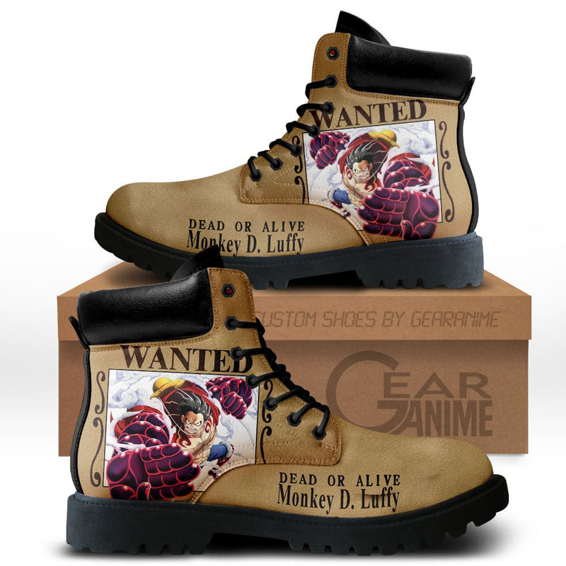 Luffy Gear 4 Wanted Boots Shoes Anime Custom