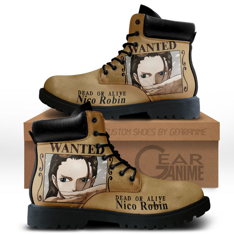 Nico Robin Wanted Boots Shoes Anime Custom