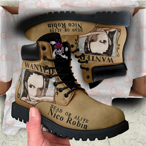 Nico Robin Wanted Boots Shoes Anime Custom