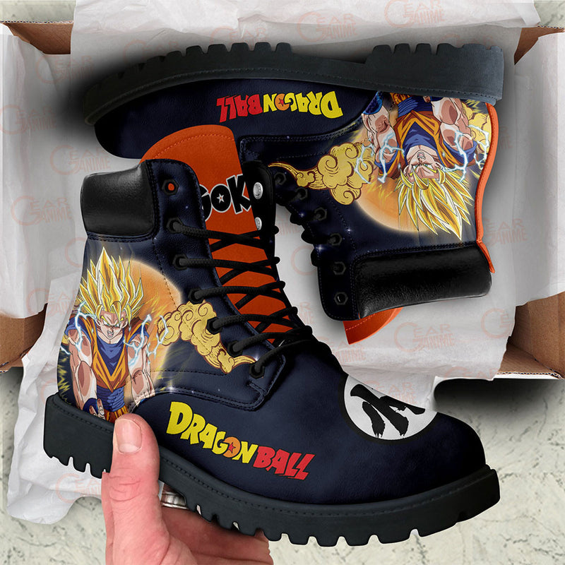 Goku Super Saiyan Boots Shoes Anime Custom PT3108