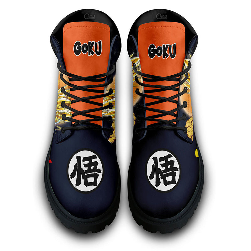 Goku Super Saiyan Boots Shoes Anime Custom PT3108