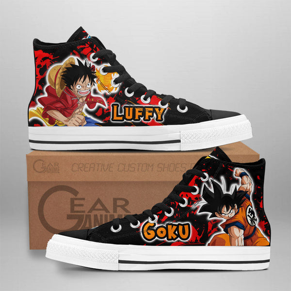 Goku and Luffy High Top Shoes NTT210