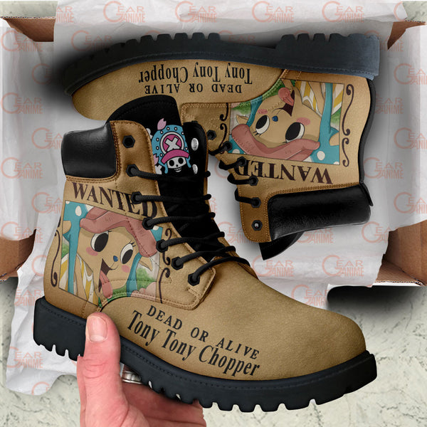 Tony Tony Chopper Wanted Boots Shoes Anime Custom