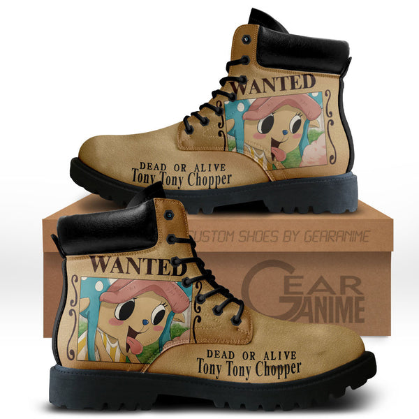 Tony Tony Chopper Wanted Boots Shoes Anime Custom