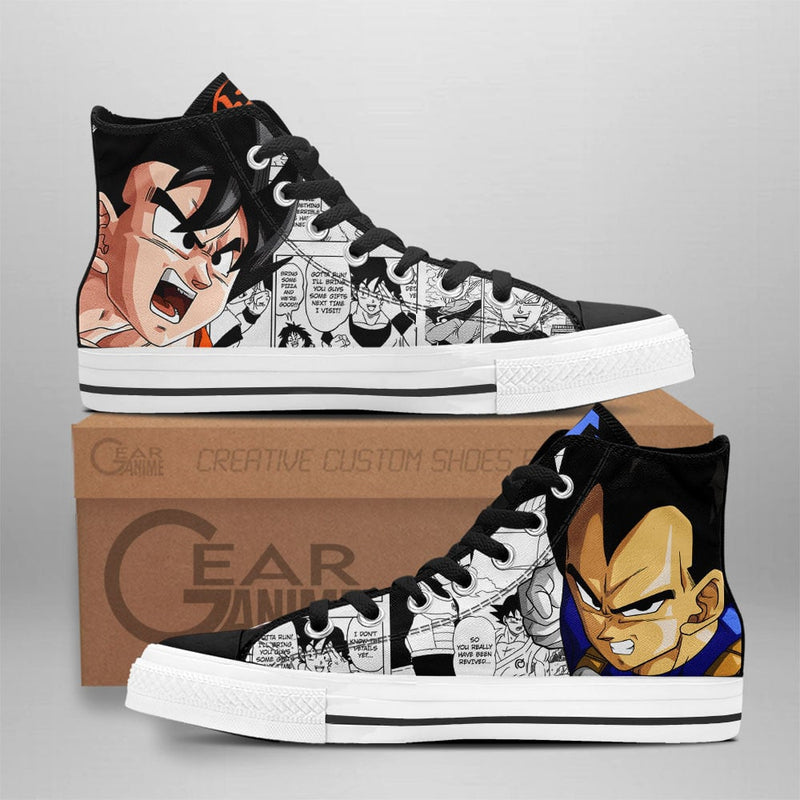 Goku and Vegeta High Top Shoes