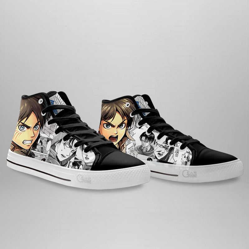 Eren Yeager High Top Shoes Shingeki Shoes