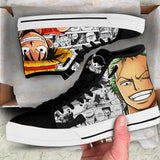 Luffy and Zoro High Top Shoes One Piece Anime