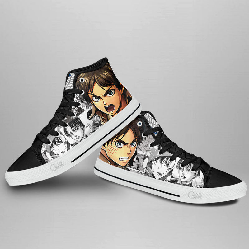 Eren Yeager High Top Shoes Shingeki Shoes