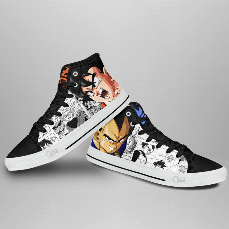 Goku and Vegeta High Top Shoes