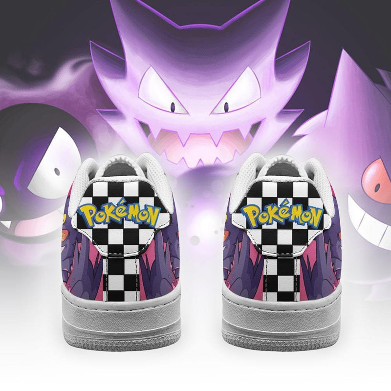 Poke Gengar Air Sneakers Anime Checkerboard