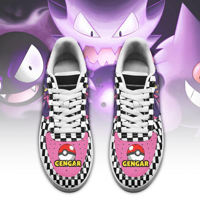 Poke Gengar Air Sneakers Anime Checkerboard