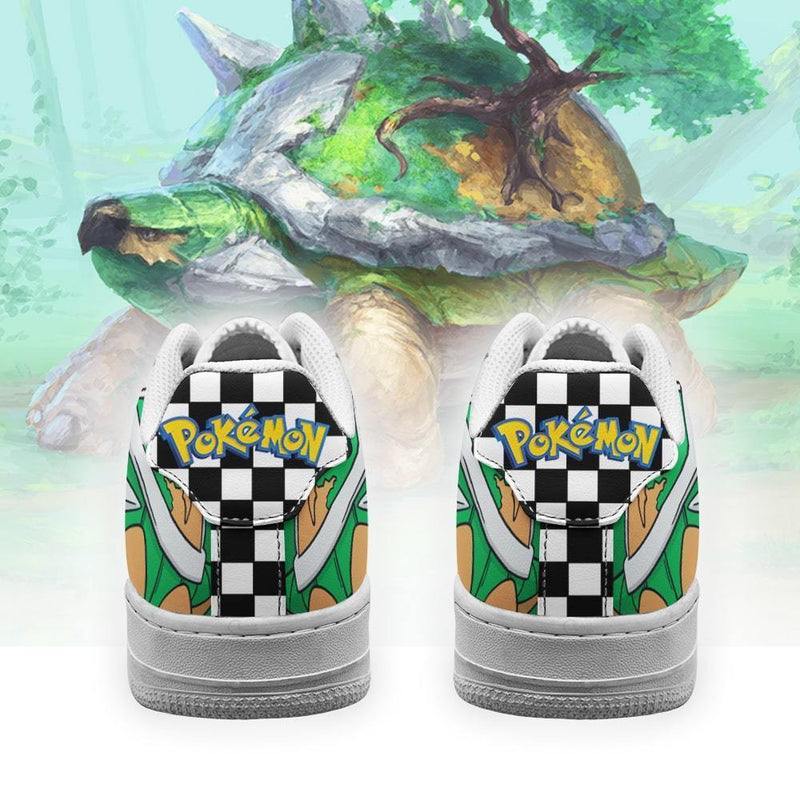 Poke Torterra Air Sneakers Anime Checkerboard