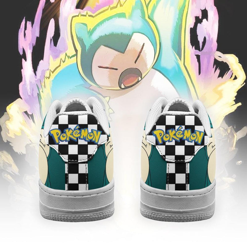 Poke Snorlax Air Sneakers Anime Checkerboard PT07AF