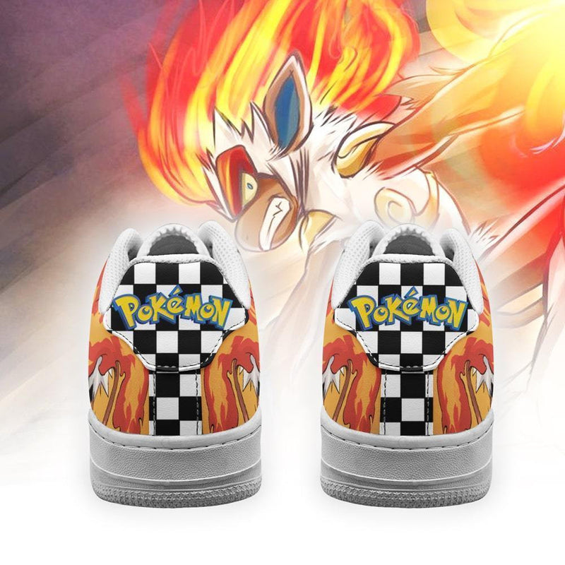 Poke Infernape Air Sneakers Anime Checkerboard