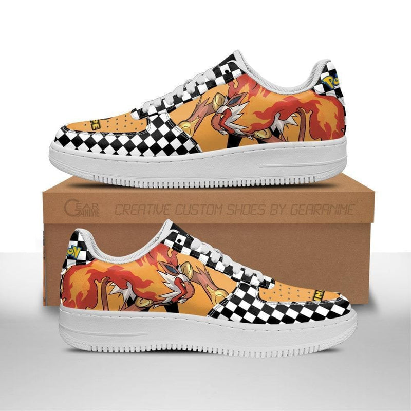 Poke Infernape Air Sneakers Anime Checkerboard