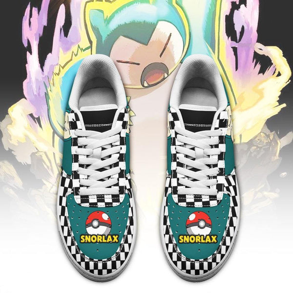 Poke Snorlax Air Sneakers Anime Checkerboard PT07AF