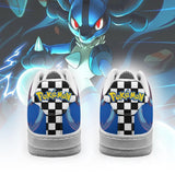 Poke Lucario Air Sneakers Anime Checkerboard PT0620