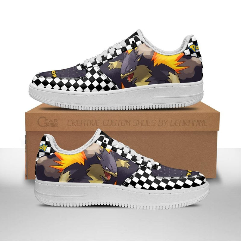 Poke Typhlosion Air Sneakers Anime Checkerboard