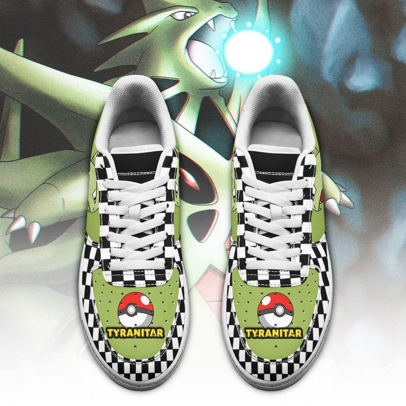 Poke Tyranitar Air Sneakers Anime Checkerboard