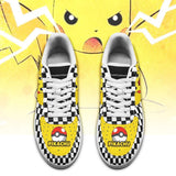 Poke Pikachu Air Sneakers Anime Checkerboard PT07AF