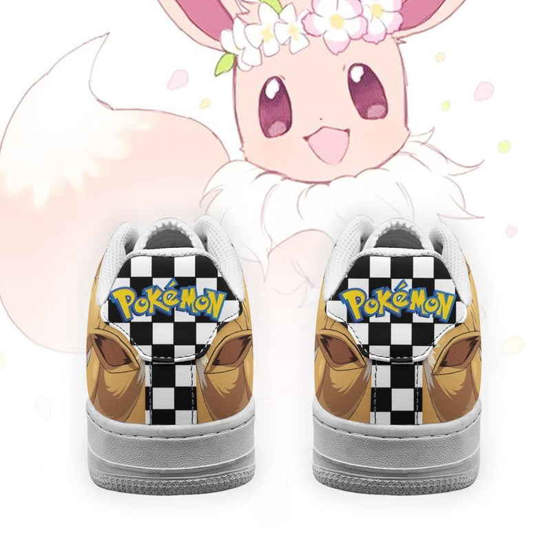 Poke Eevee Air Sneakers Anime Checkerboard PT0720