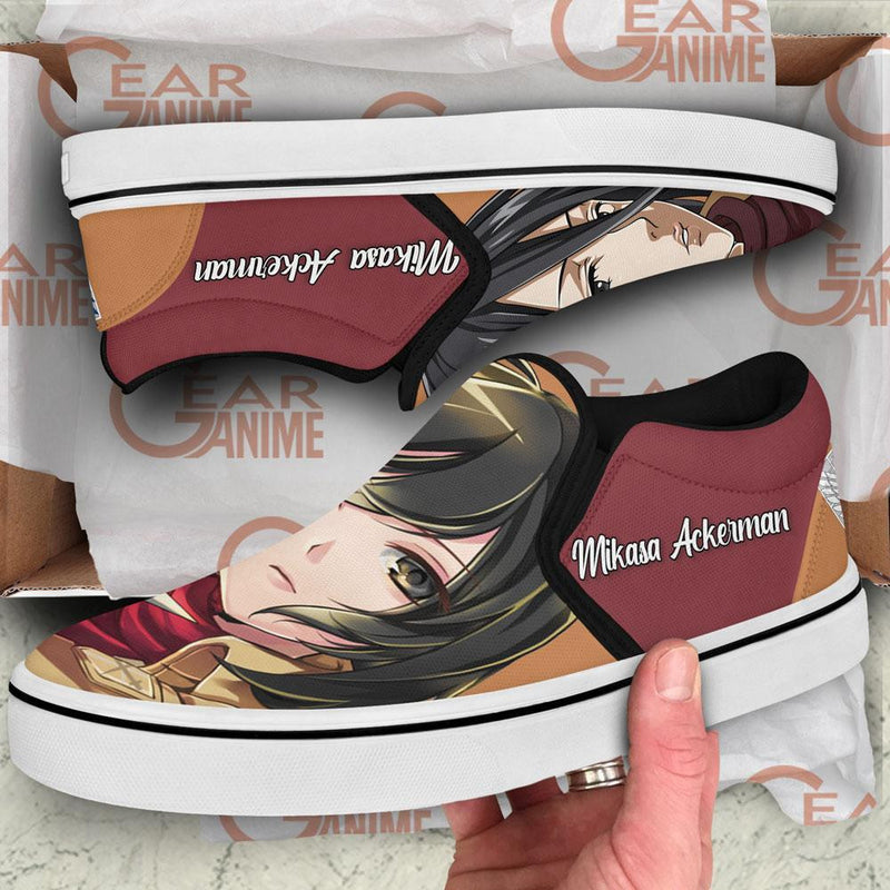 Mikasa Ackerman Slip-On Shoes NTT070