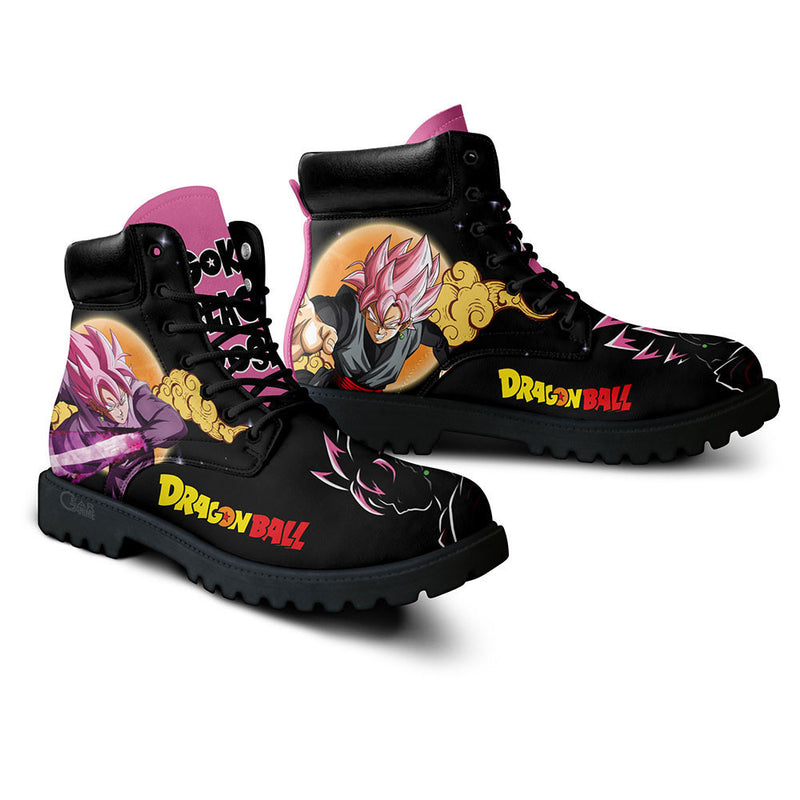 Goku Black Rose Boots Shoes Anime Custom PT3108