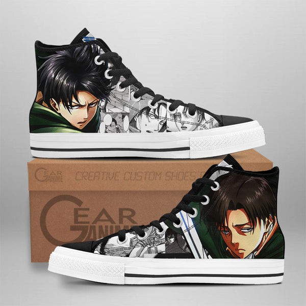 Levi Ackerman High Top Shoes Shingeki Shoes