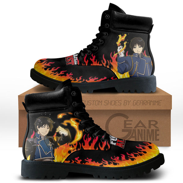 Roy Mustang Boots Shoes Anime Custom