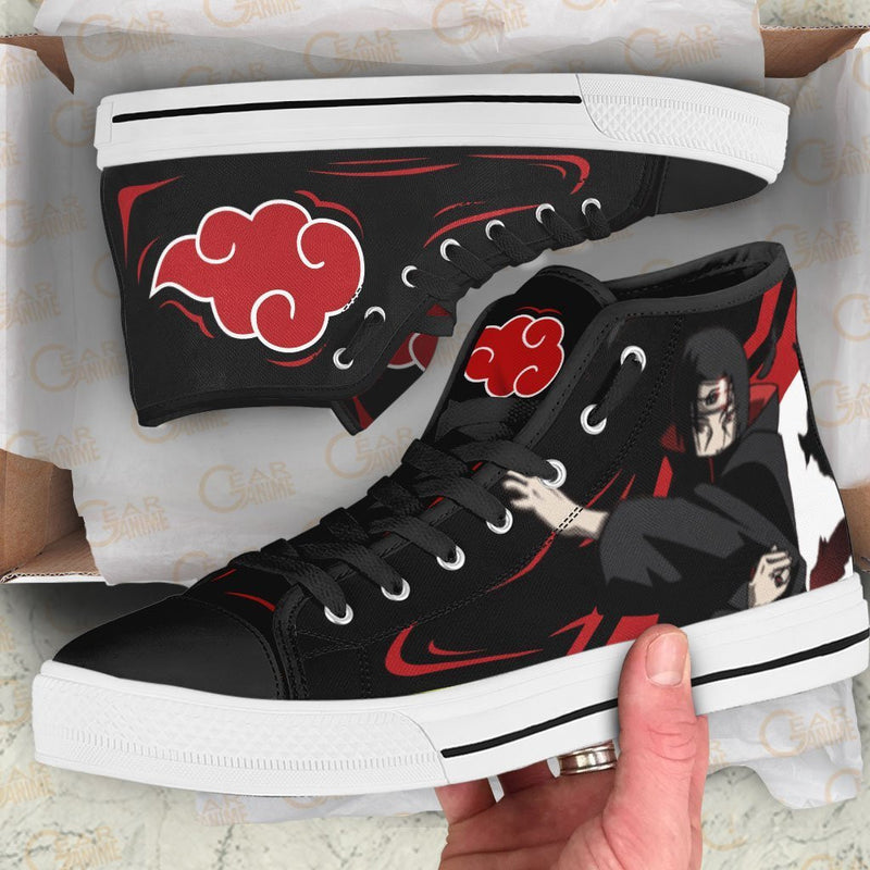 Akatsuki Itachi Jutsu High Top Shoes