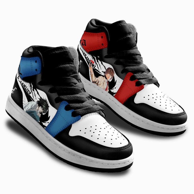 Light Yagami and L Lawliet Kids Sneakers Dnote Shoes MV2802