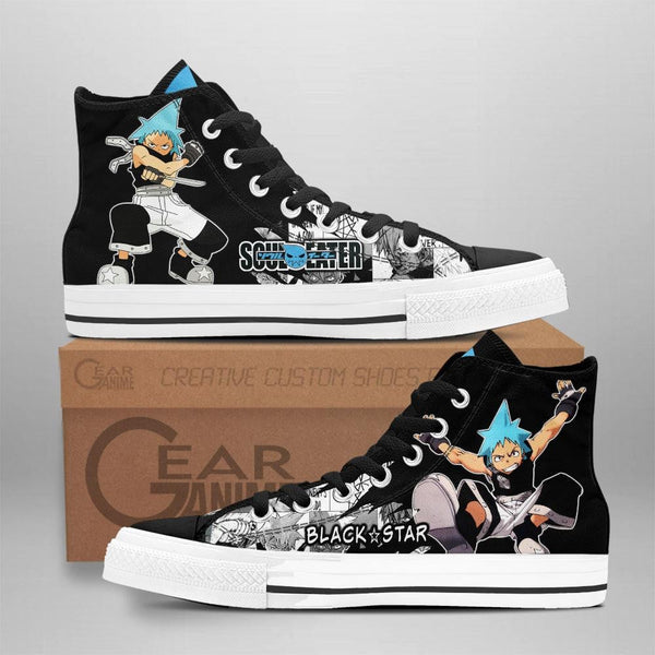 Black Star High Top Shoes NTT270