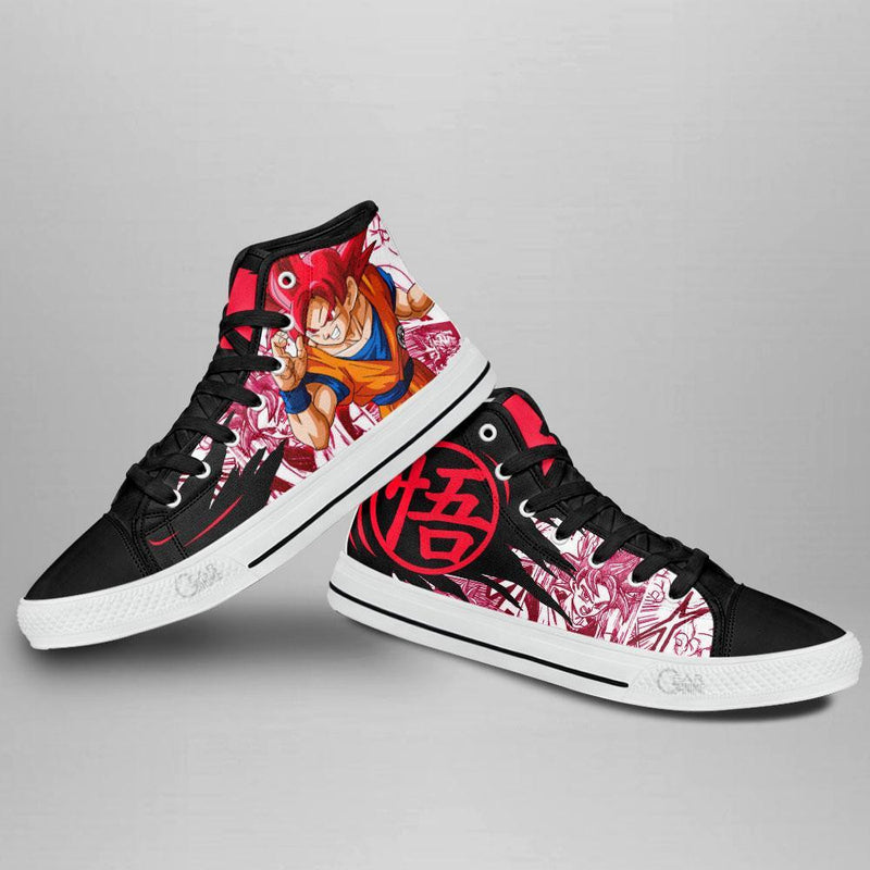 Goku Saiyan God High Top Shoes TT3108