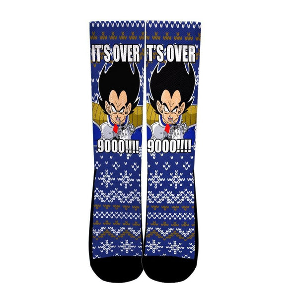 Vegeta Over 9000 Socks Ugly Gift Idea