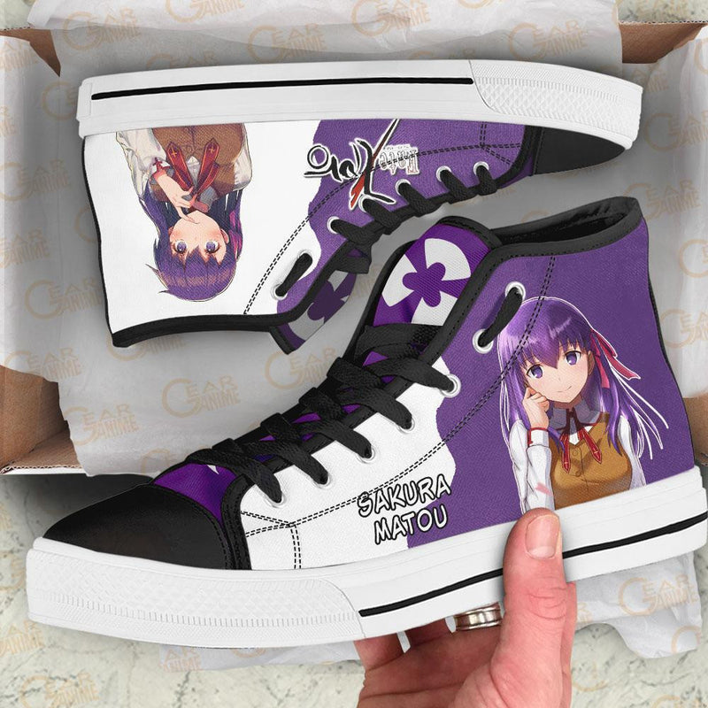 Fate Zero Sakura Matou High Top Shoes NTT101