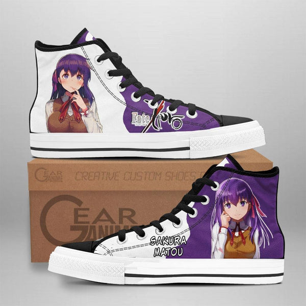 Fate Zero Sakura Matou High Top Shoes NTT101