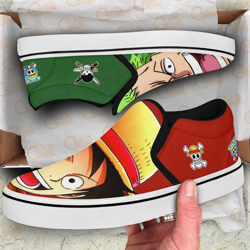 Luffy and Zoro Slip-On Shoes NTT040 Great Idea