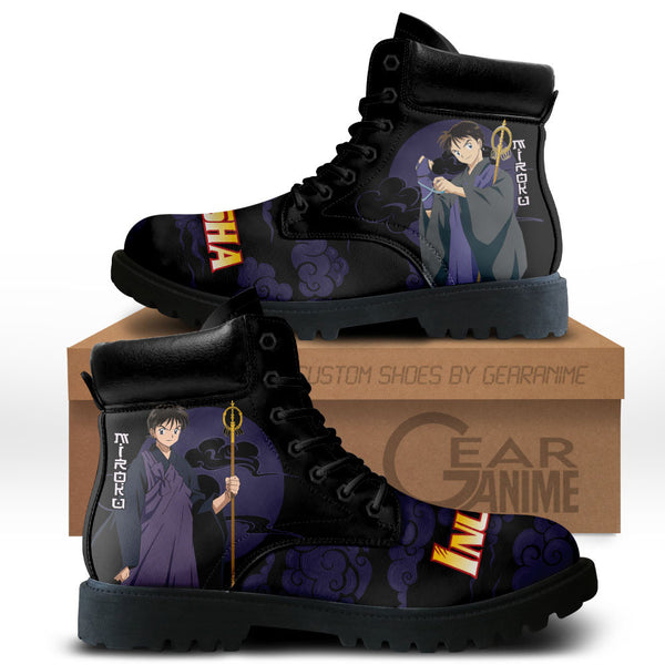 InuYasha Miroku Boots Shoes Anime Custom MV1912