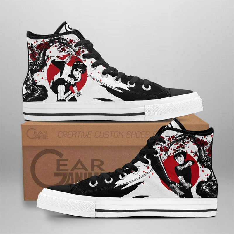 Rock Lee High Top Anime Shoes