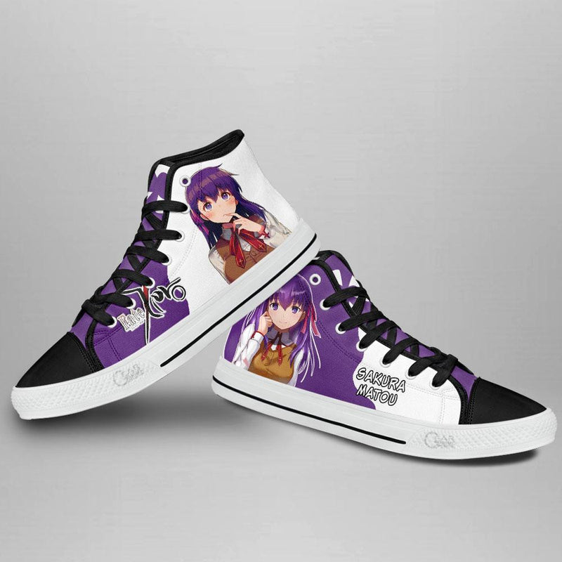 Fate Zero Sakura Matou High Top Shoes NTT101