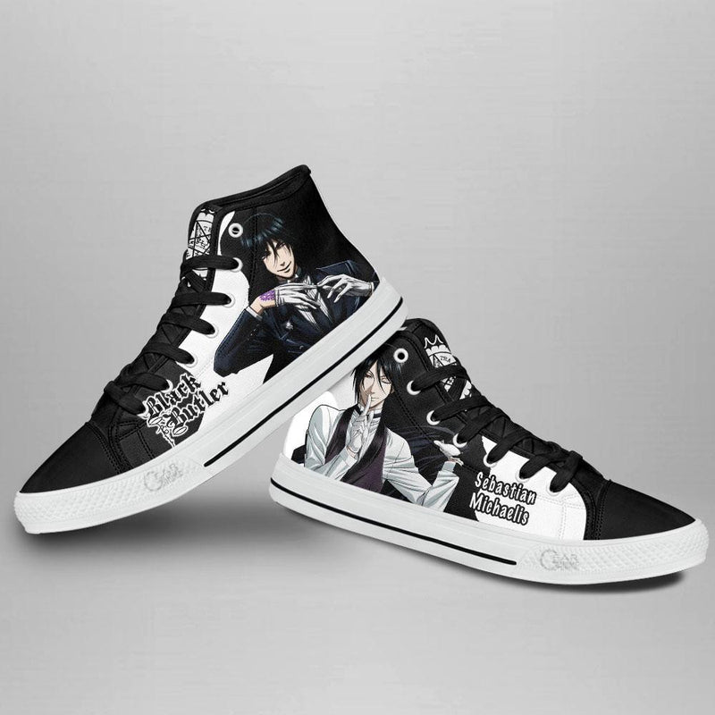 Black Butler Sebastian Michaelis High Top Shoes NTT041