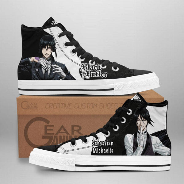 Black Butler Sebastian Michaelis High Top Shoes NTT041