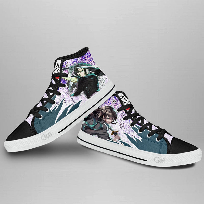 Muichiro Tokito High Top Shoes Wisteria