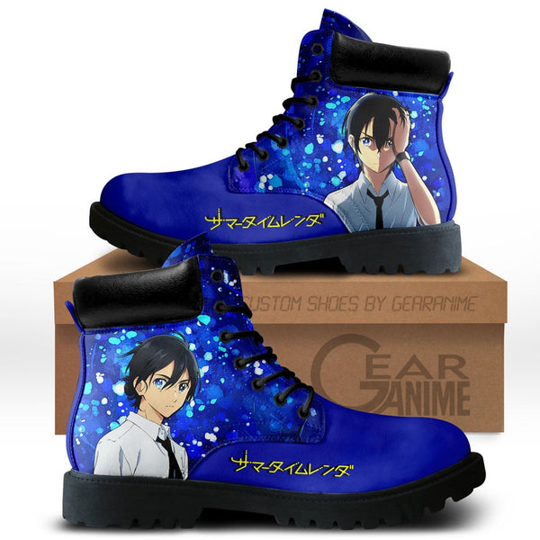 Summertime Render Shinpei Ajiro Boots Shoes Anime Custom NTT271