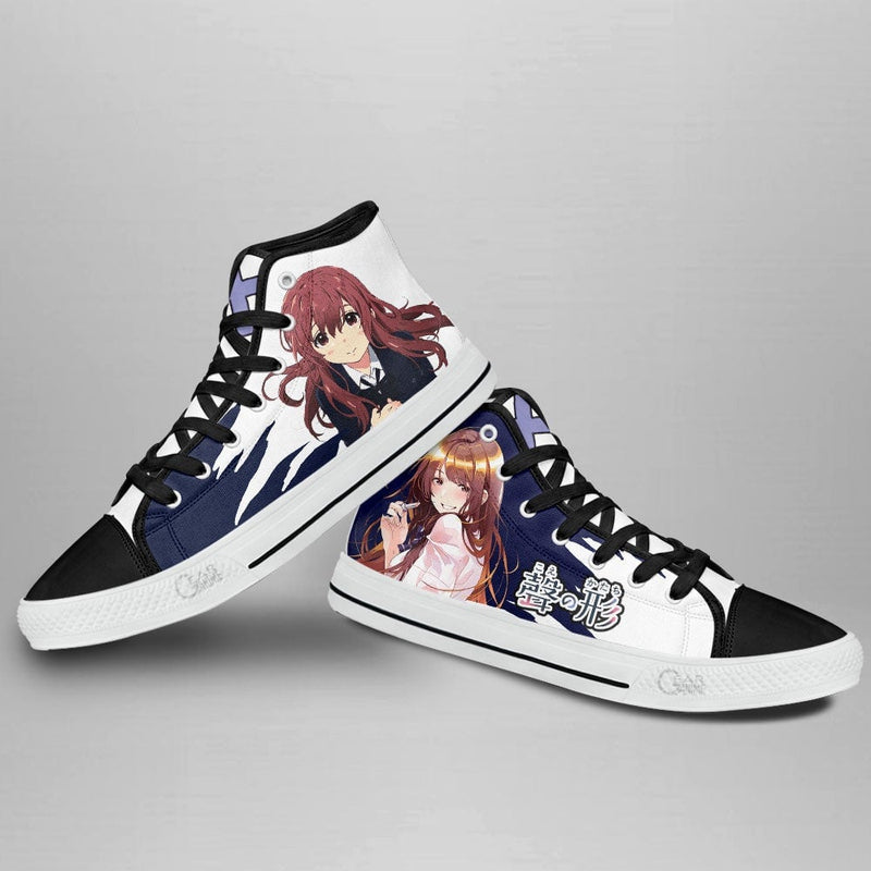 A Silent Voice Shouko Nishimiya High Top Shoes