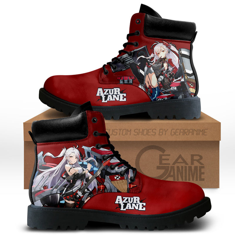 Azur Lane Prinz Eugen Boots Anime Custom Game Shoes NTT211