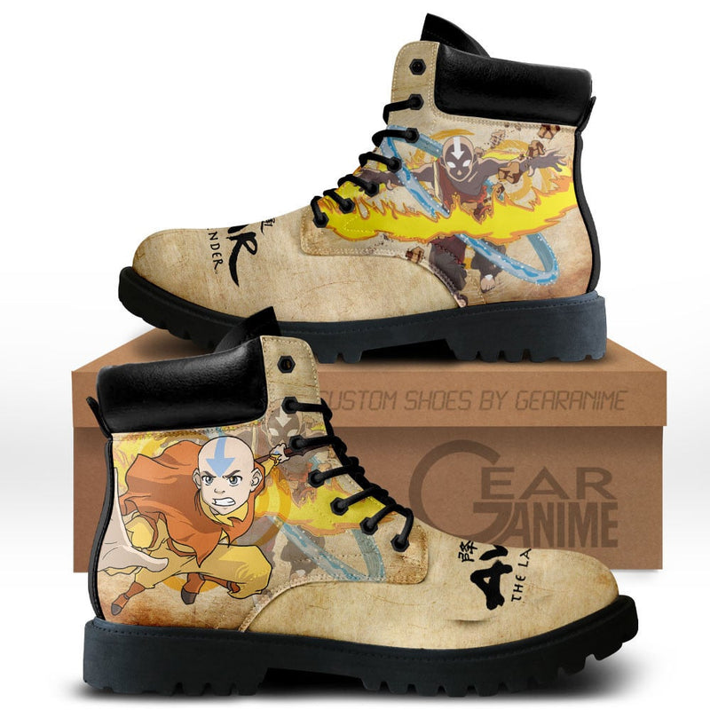 Avatar The Last Aang Boots Shoes Anime Custom MV1312