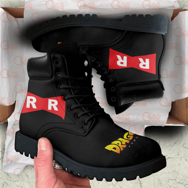 The Red Ribbon Army Symbol Boots Shoes Anime Custom MV1212