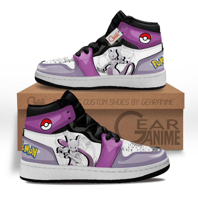 Mewtwo Kids Sneakers Anime Gifts For Poke Fans MV2703